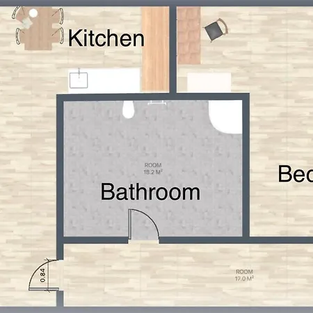2-zimmer 57m² Mit King Size Bett Und Kueche Apartment Munster (North Rhine-Westphalia)