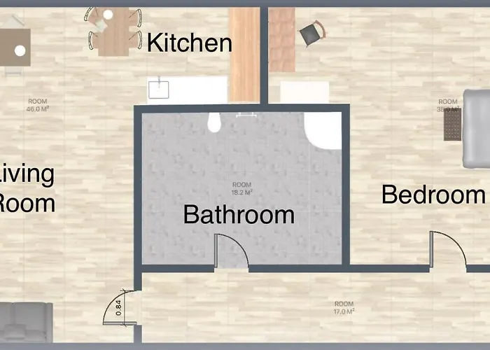 2-zimmer 57m² Mit King Size Bett Und Kueche Apartamento Munique